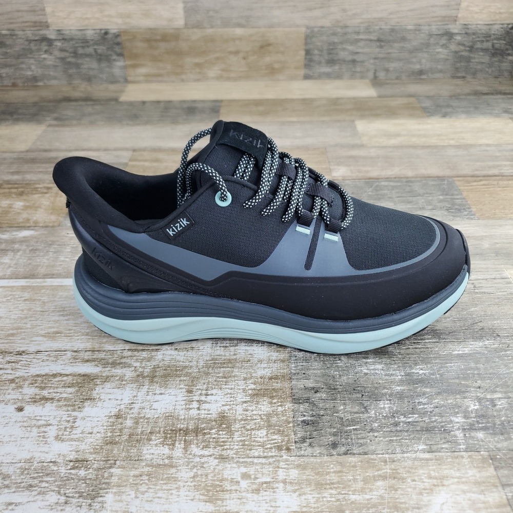 Kizik London All-Terrain Womens Shoes Sz 8.5 W Black Surf Spray Lace Up Sneakers